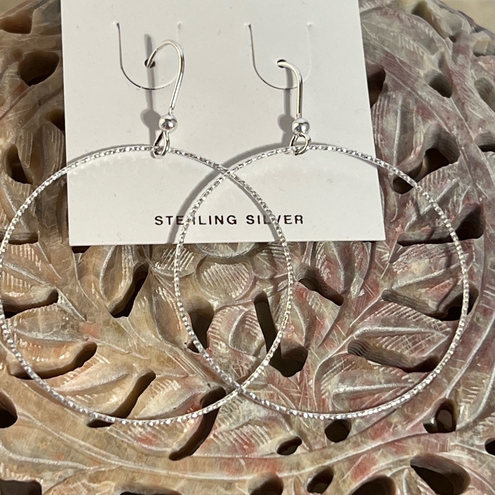 🎉HP 🎉 NWT Sterling Silver Hoop Earrings